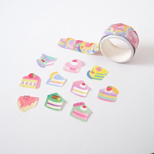 Foodie Cute Fun Washi Sticker Tape Decorative Stationery Sticker Roll | Set of 5