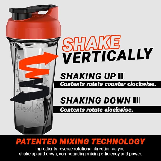 HELIMIX 2.0 Vortex Blender Shaker Bottle, 29 Fluid Ounces, Plastic, No Shaking Accessories Needed, Odor Resistant, Leak Proof, Durable, Easy to Clean, Sturdy Loop for Transport