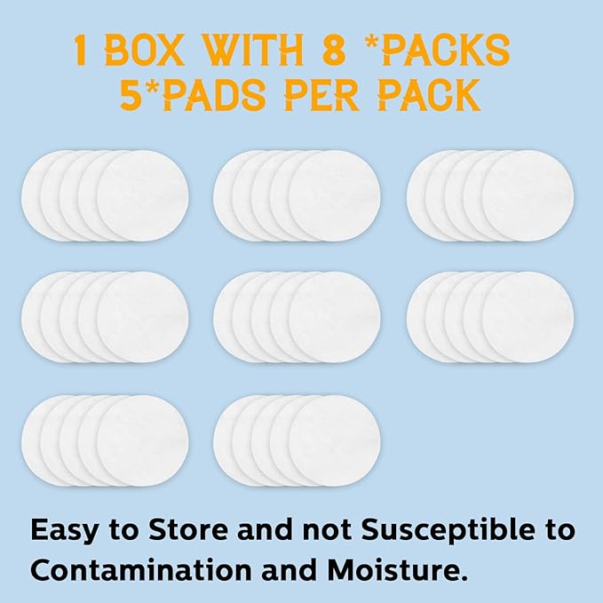 Shower Filter Sediment Pads for SF400 & SF500 & Tylola Omni Replacement Cartridge. At just $0.25 per Pack, Meets Frequent Replacement.Bid Farewell to Rust, Sand, Dust, and Impurities Forever.(40 PCS)