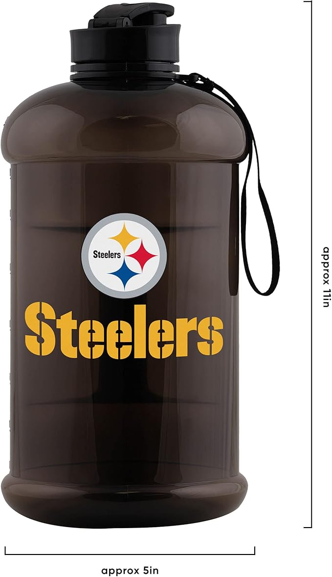FOCO NFL Team Logo 2L Plastic Clear Large Sports Water Bottle