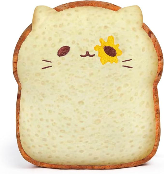 Toast Bread Plush Pillow Cute Sliced Bread Stuffed Toy Pillows, Funny Food Bread Plushie Toy, Soft & Adorable Fun Decoration Toy, Wonderful Toy Gift for Kids & Adults
