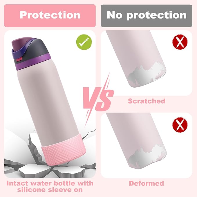 Silicone Boot for Owala Water Bottle 24 oz 32 oz 40 oz, Anti-Slip Protective Sleeve for FreeSip/Twist/Flip Stainless Steel Water Bottles Accessories