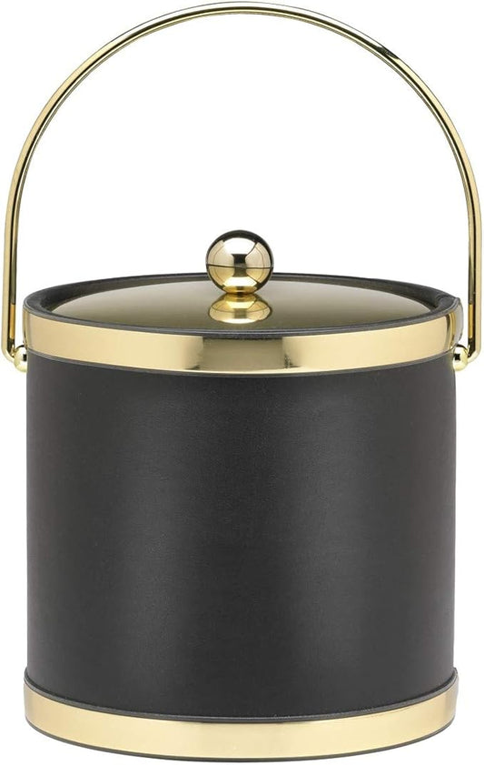 Kraftware Black with Polished Brass 3 Qt