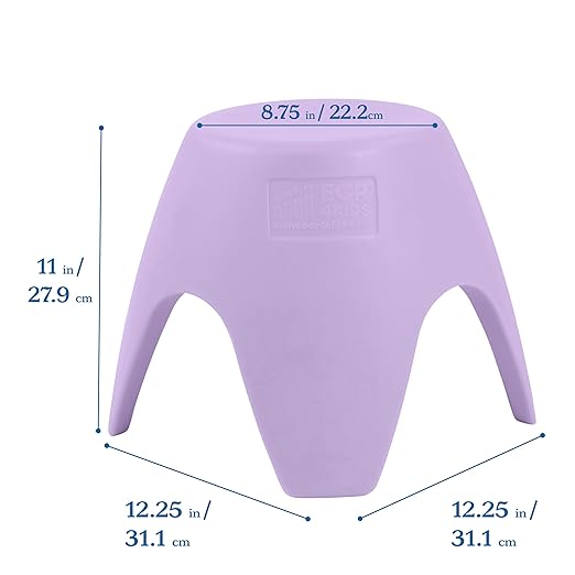 ECR4Kids Ayana Stool Set, Flexible Seating, Light Purple, 4-Pack