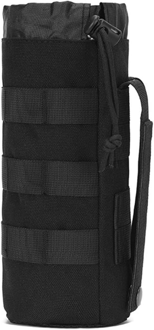 Upgraded Water Bottle Holder -Tactical Water Bottle Pouch- Sports Water Bottle Bag with Drawstring for Camping Climbing Hiking and Travelling