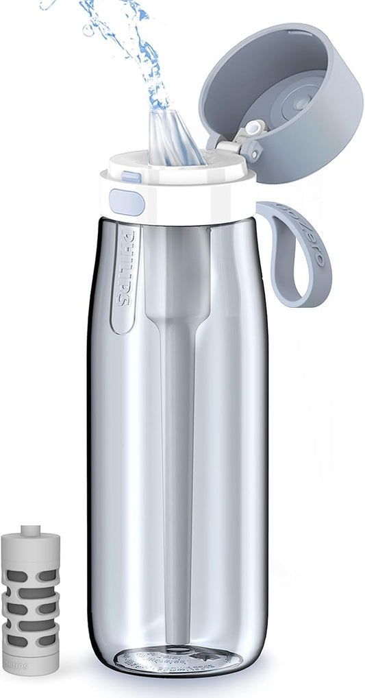PHILIPS Filtered Water Bottle 22 Oz/36 Oz with Philips GoZero Everyday Water Filter, BPA-Free Tritan Plastic, Purify Tap Water Into Healthy Drinking Tasting Water