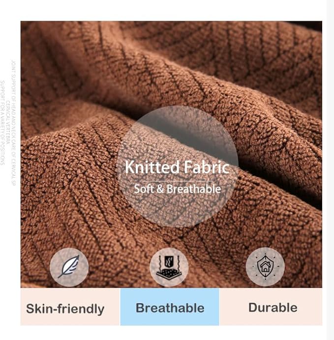 Recliner Leg Pillow Memory Foam Non-Slip Long Bolster Pillow for Legs, Knees, Lower Back and Head, Lumbar Support Pillow 23.6x8x4 Inch Camel