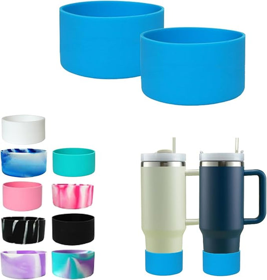 Silicone Boot,Silicone Boot Sleeves for 40/30 oz Tumblers, Insulated Bottle Sleeves for Adventure and IceFlow Flip Tumblers, Anti-Slip Sleeve for Water Bottles（blue）