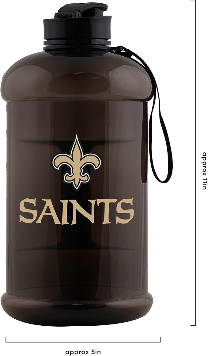 FOCO NFL Team Logo 2L Plastic Clear Large Sports Water Bottle