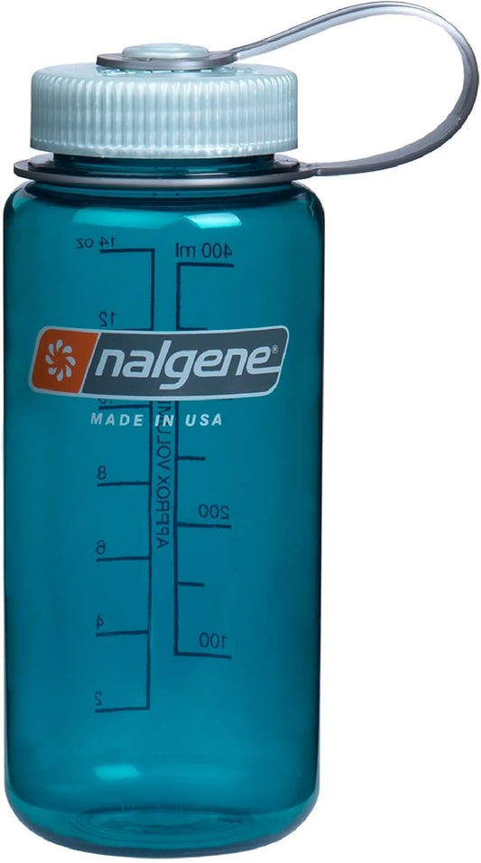 Nalgene Sustain Tritan BPA-Free Water Bottle Made with Material Derived from 50% Plastic Waste, 16 OZ, Wide Mouth, Trout