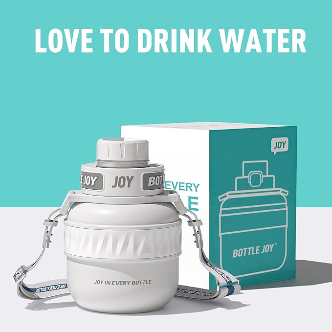 Stainless-Steel Water Bottle: Leakproof Lid, Perfect Sip, Double Insulated, Eco-Friendly, Dishwasher Safe & Stylish Strap, Kids Water Bottle, Gifts for Kids (Beluga Whale, 16 oz)