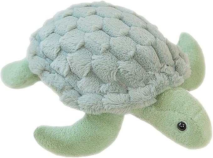 Soft Sea Turtle Plush Toy, Cute Turtle Stuffed Animals, Small Turtle Plush, Tortoise Plushies Pillow Gifts for Kids Adults (Green 11 in)