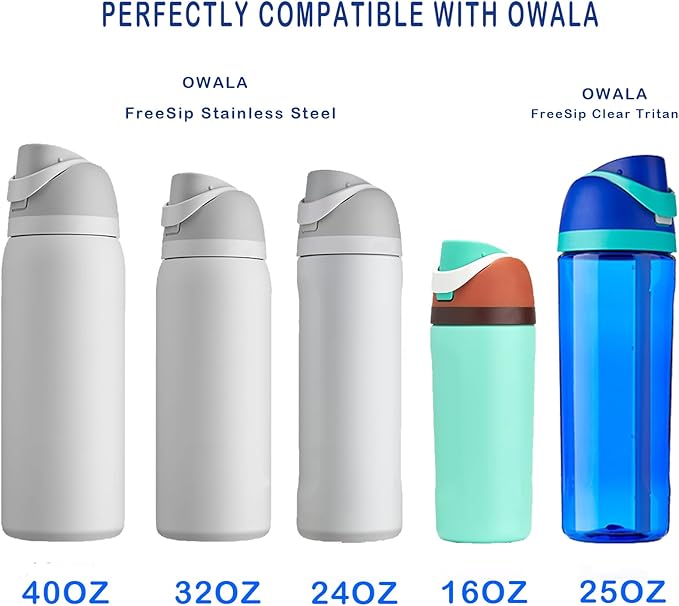 Replacement Lid for Owala Freesip Water Bottle Top Cap Protective Push-To-Open Lid Compatible With Owala Cup 16oz 24oz 32oz 40oz Bpa-Free Replacement Stopper for Owala Freesip Leak-Proof. (White)