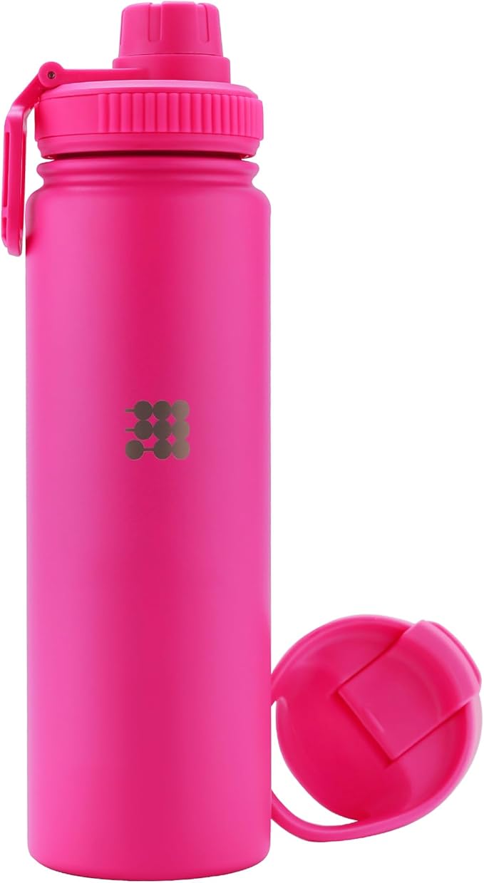 Cubitt Insulated Sports Hydro Water Bottle 24 oz, 2 Lids (Coffee Lid and Wide Mouth Twist Sports Lid), Stainless Steel, Double Walled. Cold for up to 24 hours, Hot for up to 12 hours Sand