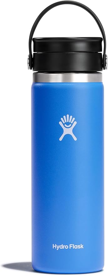 Hydro Flask Stainless Steel Wide Mouth Bottle with Flex Sip Lid and Double-Wall Vacuum Insulation for Coffee, Tea and Drinks