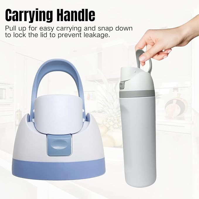 Replacement Cap for Owala Freesip, One Button Water Bottle Top Replacement Cap Compatible with Owala Cup, Replacement Accessories for Owala Free Sip 16oz 24oz 32oz 40oz, BPA-Free No Leak,Blue