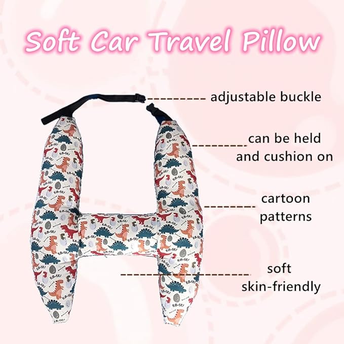Car Travel Pillow for Kids Adults Soft Neck Pillow Head and Body Support Pillow Breathable Seat Pillow Car Aircraft Travel Pillow Neck Support Pillow Cushion for Long Journey Travel Accessories