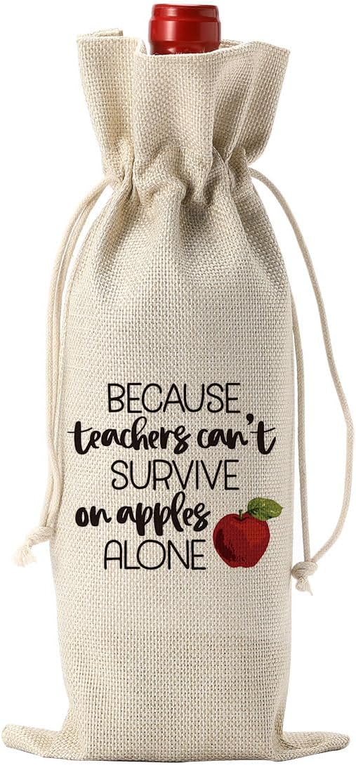 Teacher Wine Bag Teacher Gifts Teacher Appreciation Gifts Thank You Gifts for Teacher Back to School Teacher Gifts Teacher Christmas Gifts End of Year Teacher Gifts