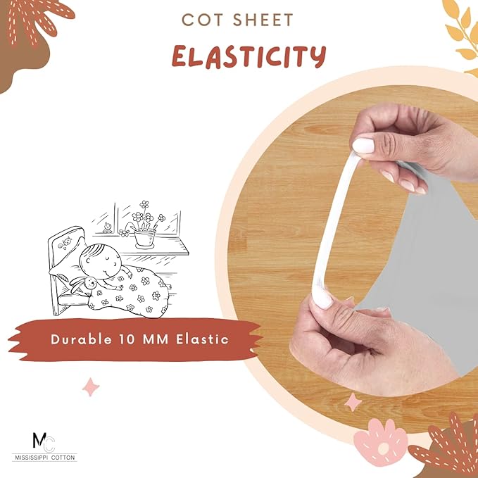 Pack of 6 Cot Sheet for Daycare Preschool Cot Bed -Polyblend Fabric with Corner Elastic Cots Sheets Fits On 22" X 52" Inches Size Toddler and Preschool Daycare Cot Light Grey 22 X 52 Size