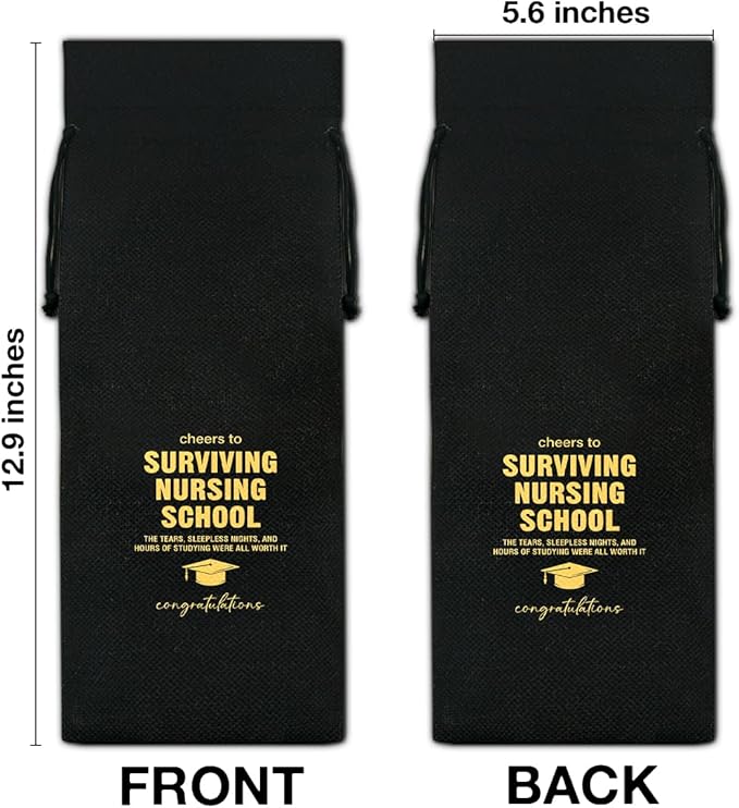 Graduation Wine Bag Nurse Wine Gift Bag Graduation Gift for Nurse Nursing Student RN Nurses Practitioner Nursing School Gifts