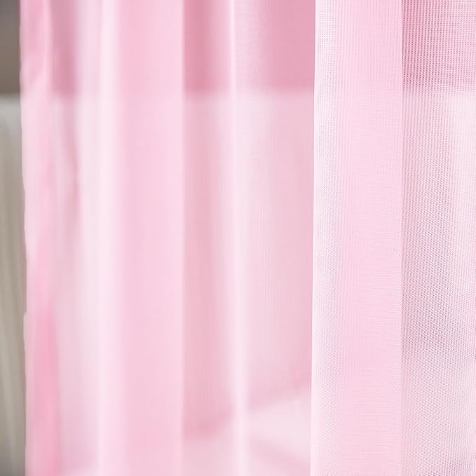 Akiky Bed Canopy for Girls Pink Sheer Canopy Bed Curtains Sheer Scarf Valance 1 Canopy Panel Twin Size Bed Scarf Drapes Bed décor