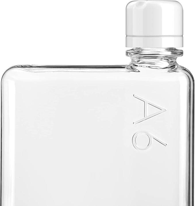 memobottle - Gloss White Metallic Lid