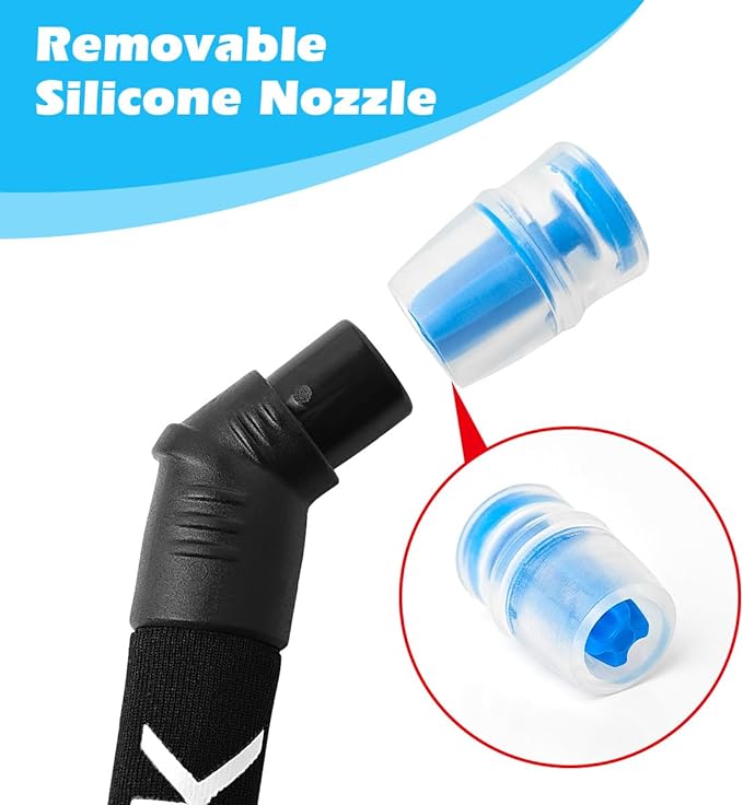 Replacement Straw for Soft Flask Running Water Bottles for Hiking Cycling (Black)