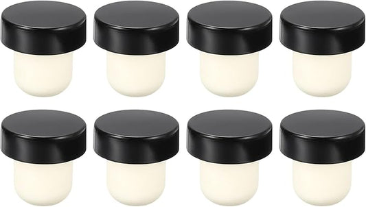 uxcell 8Pcs T-shaped Stoppers, 0.79inch Dia Cork Wine Stopper Reusable Wine Bottle Corks Sealing Plug for Wine Beer Beverage Bottle Crafts, Black