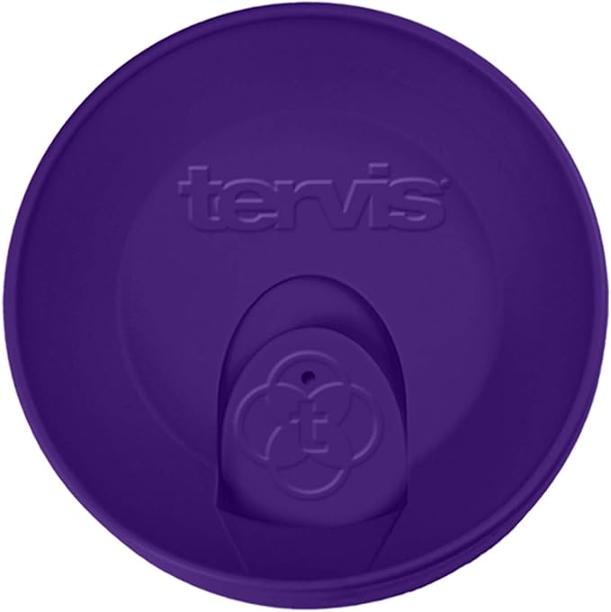 Tervis Travel Lid Made in USA Double Walled Insulated Tumbler Travel Cup Keeps Drinks Cold & Hot, Fits 16oz Tumblers, Royal Purple