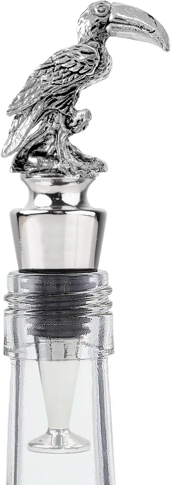 Homestia Wine Bottle Stoppers for Glass Bottles, Toucan Bottle Stopper Reusable Wine Corks Wine Tool, Zinc-Alloy Silicone Wine Stoppers, Wine Toppers with Decors