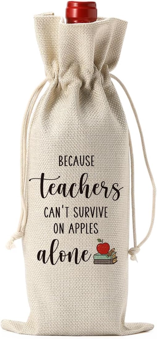 Cool Teacher Gift for Women Men Teacher Gifts End Of Year Teacher Gifts Teachers Appreciation Gifts Christmas Birthday Gifts for Teacher Wine Bag