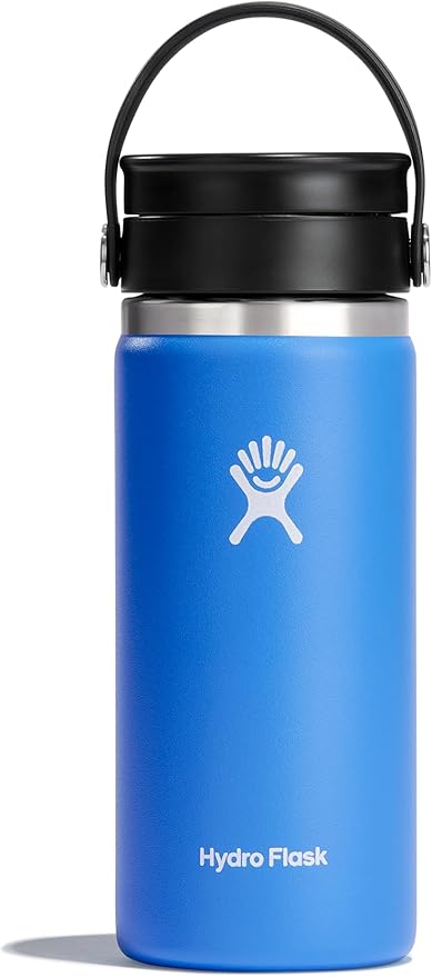 Hydro Flask Stainless Steel Wide Mouth Bottle with Flex Sip Lid and Double-Wall Vacuum Insulation for Coffee, Tea and Drinks