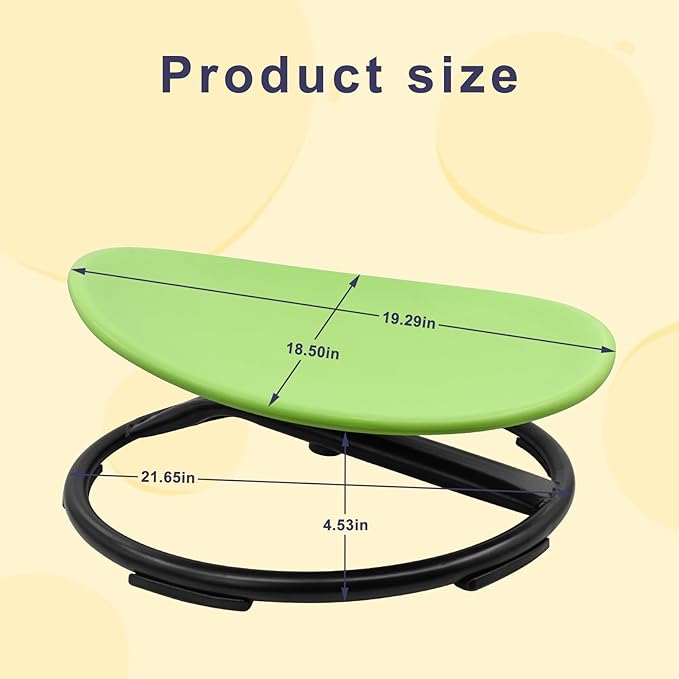 Kids Swivel Chair, Sensory Spinning Toy Chair for Kids, Autism Kids Swivel Chair Training Body Coordination, Improve Physical Coordination Wobble Chair Science Toy for Kids 3-9 (Green)