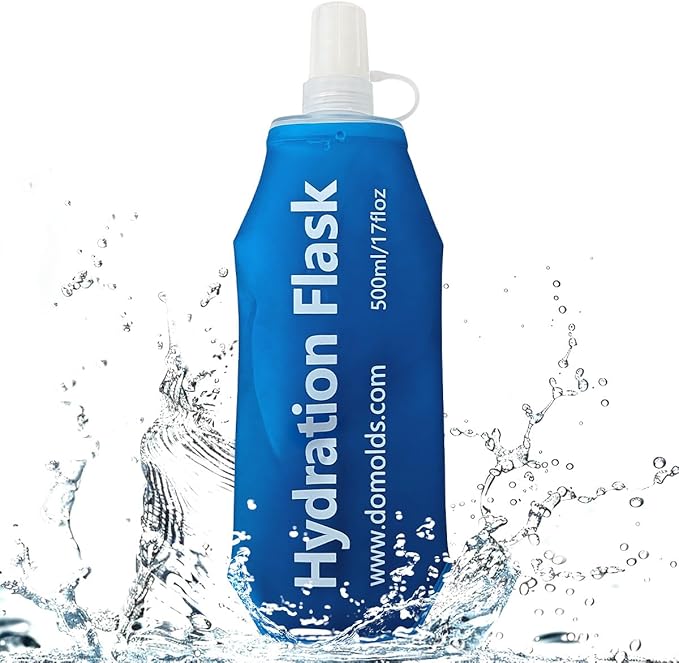 500ML Soft Flask, Running Water Bottle Foldable TPU Hydration Flask for Running Hydration Pack Cycling Hiking Marathon