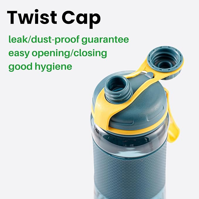 Super Hydro Sport Mixer Bottle [3 PACK] - 20 oz - BPA-Free, Non-Toxic, Durable, Leak Proof, Eco-Tritan Water Bottles Best for Travel, Sports, Hiking, Fitness with Measurement Markers for Men & Women