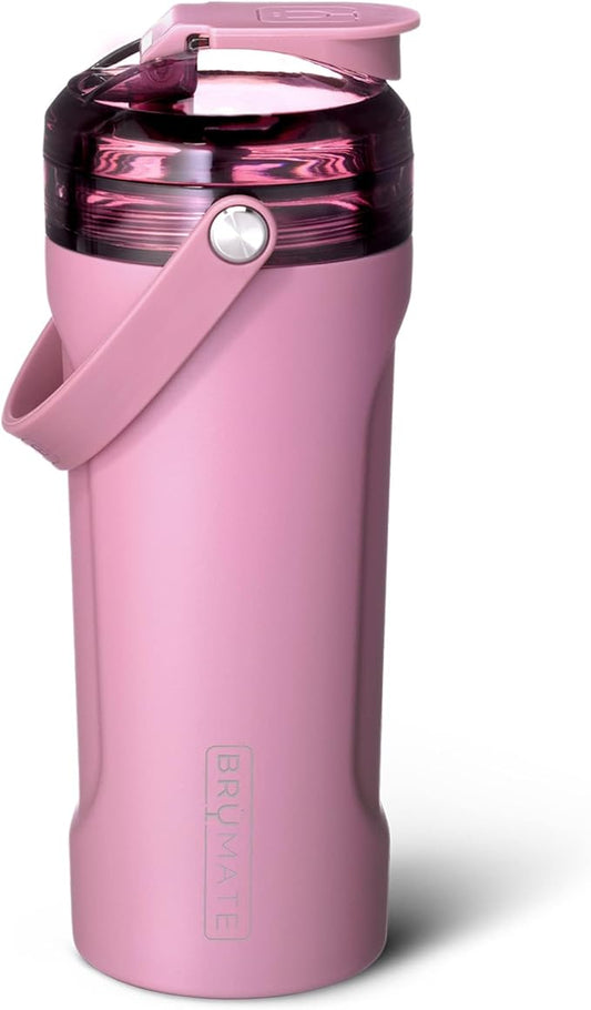 BrüMate MultiShaker Blender Shaker Bottle | 100% Leakproof Insulated Stainless Steel Shaker Bottle | Protein Shaker Bottle, and Pre Workout Bottle for the Gym | 26oz (Acai)