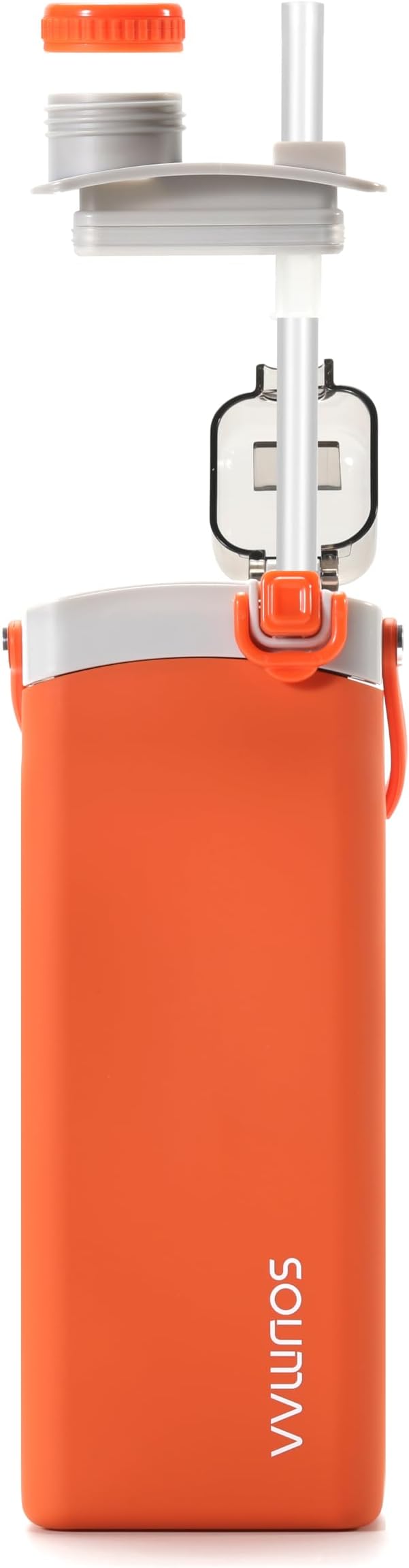 Collapsible Silicone Water Bottle - 600ml, BPA-Free, Portable and Leak-Proof with Carrying Handle for Travel, Camping, Hiking, Fishing, Swimming, Biking