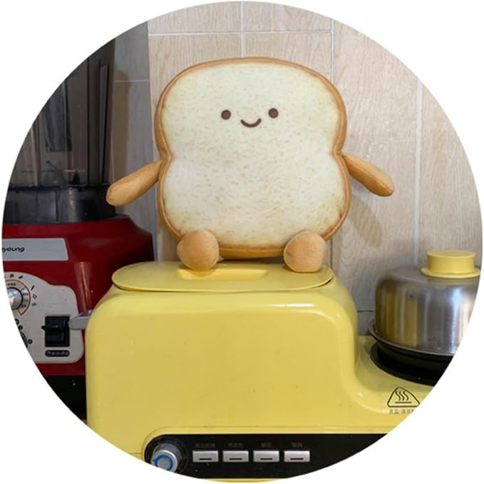 Toast Bread Plush Pillow Toy Bread Doll Funny Cute Food Plushies Stuffed Animal Soft Birthday Party Xmas Gifts 12in (Toast Bread, OneSize)