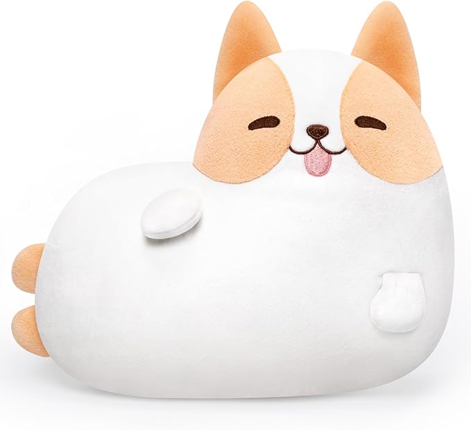 Corgi Plush Stuffed Animals, Cute Dog Plushies Stuffed Toy Pillow, Kawaii Plushies Heart Shape Pillow, Puppy Squishy Plushies Cuddle Pillows for Kids & Adults