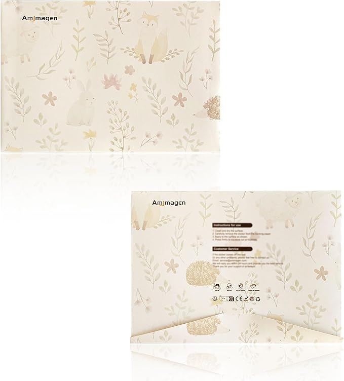 Jungle Baby Animals Wall Stickers - Elephant Lion Tiger Giraffe Wall Decals - Nursery Kids Girls Boys Room Daycare Playroom Classroom Wall Decor