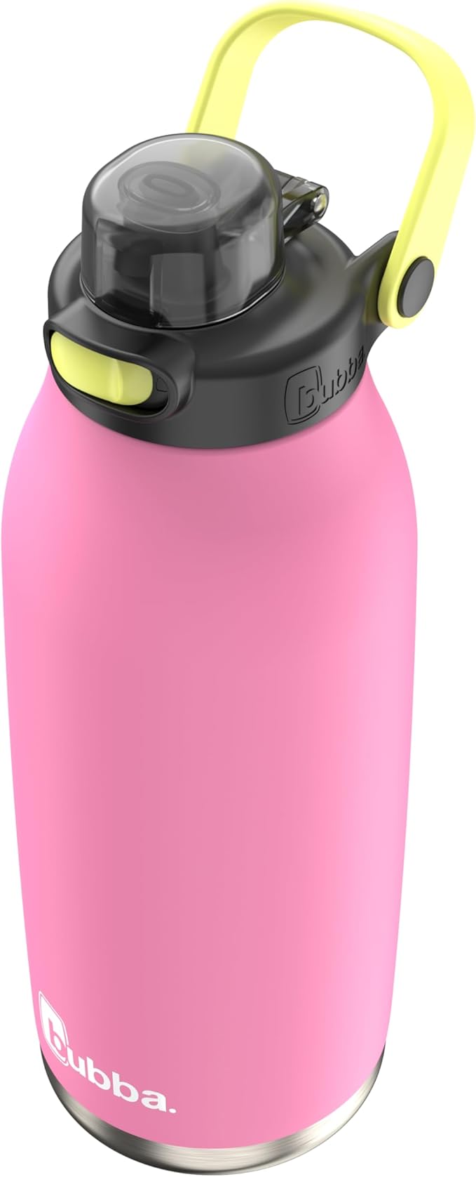 Bubba Radiant Stainless-Steel Pop-Up Straw, 40oz Water Bottle, Medium, Rubberized Azalea