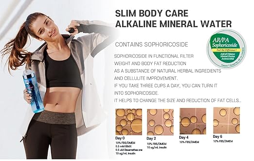 Mymi BlueBlue Alkaline Mineral 9 Stage Filter Water Bottles Alkaline Mineral Water Ionizer Portable Water Bottle (Filter Bottle 500 ML) Made in Korea