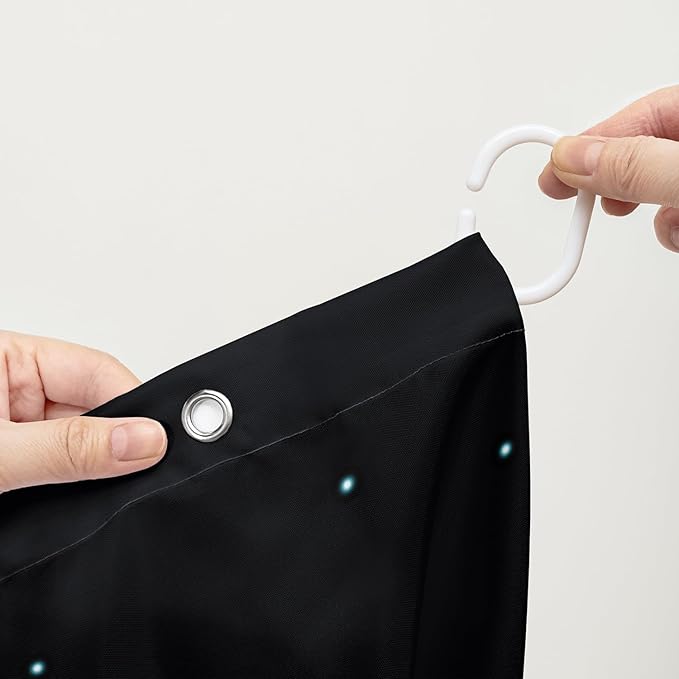 AILONEN Blue and Red Rose Shower Curtain,Cute Dolphin Shower Curtain for Bathroom Decor,72" W*72" H Polyester Waterproof Evening Starry Moon Flower Bath Curtain with 12 Hooks