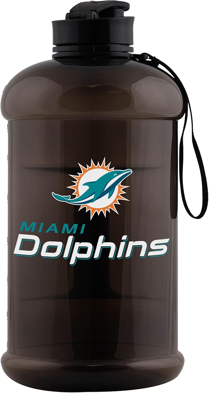 FOCO NFL Team Logo 2L Plastic Clear Large Sports Water Bottle