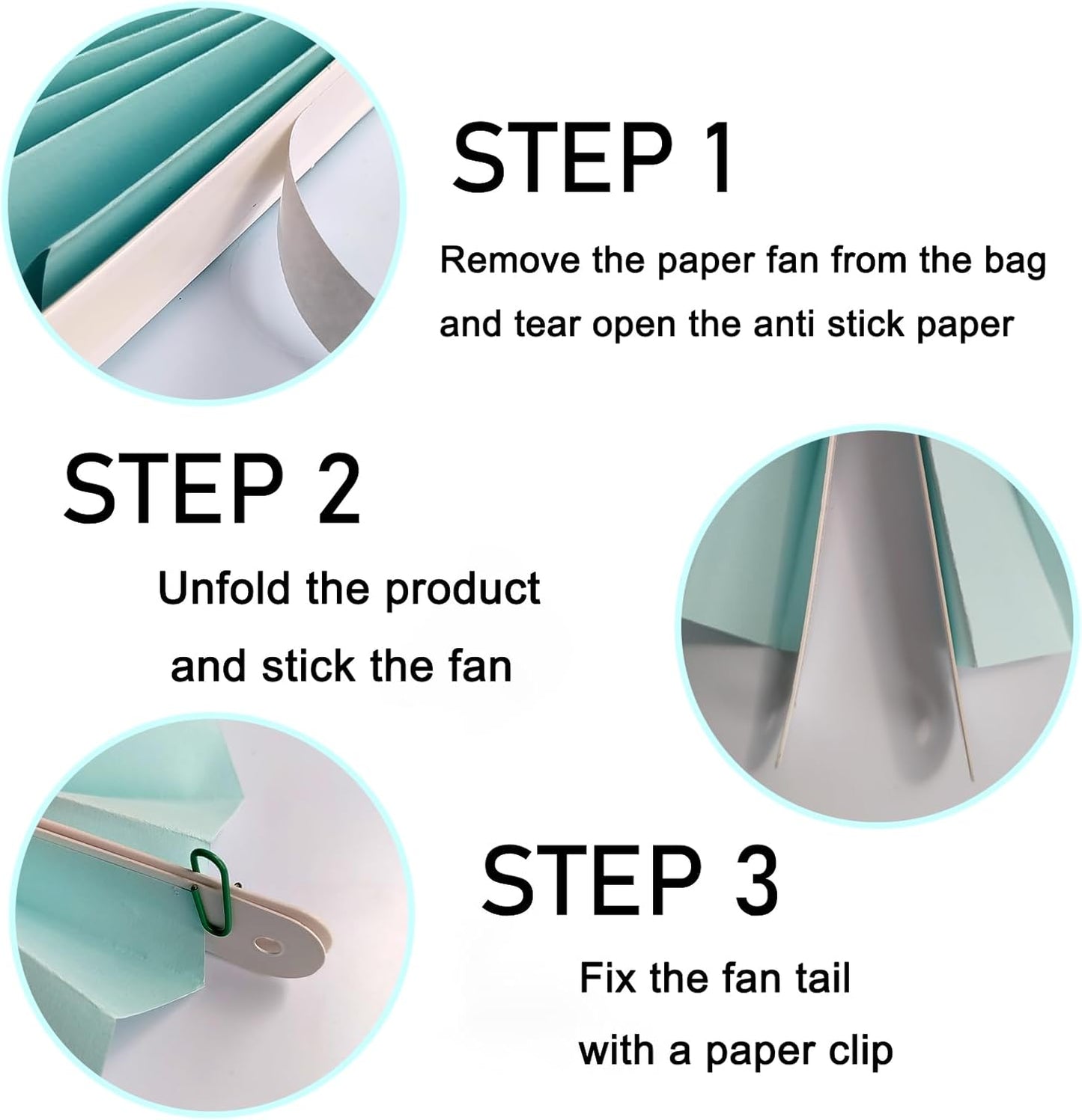 Blue Graduation Party Decor,Baby Blue Party Decorations,Christmas Baby Shower Decorations,Under The Sea Decorations,Blue Bachelorette Party 8in Hanging Paper Fans 30 Color DIY Set (Light Blue)