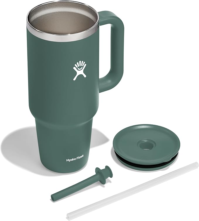 Hydro Flask Travel Tumbler Stainless Steel Vacuum Insulated Tumbler with Lid and Straw for Cold Water and Drinks for Sports, School, Work, Car, Travel, Weekends