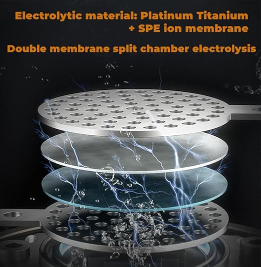 Hydrogen Water Bottle, 9000+ PPB Hydrogen Water, Food Grade Rechargeable Machine,Suitable for All Water, Alkaline Water,Exhaust Hole, 3 Minutes and 18 Minutes Dual Mode (Single Silver)