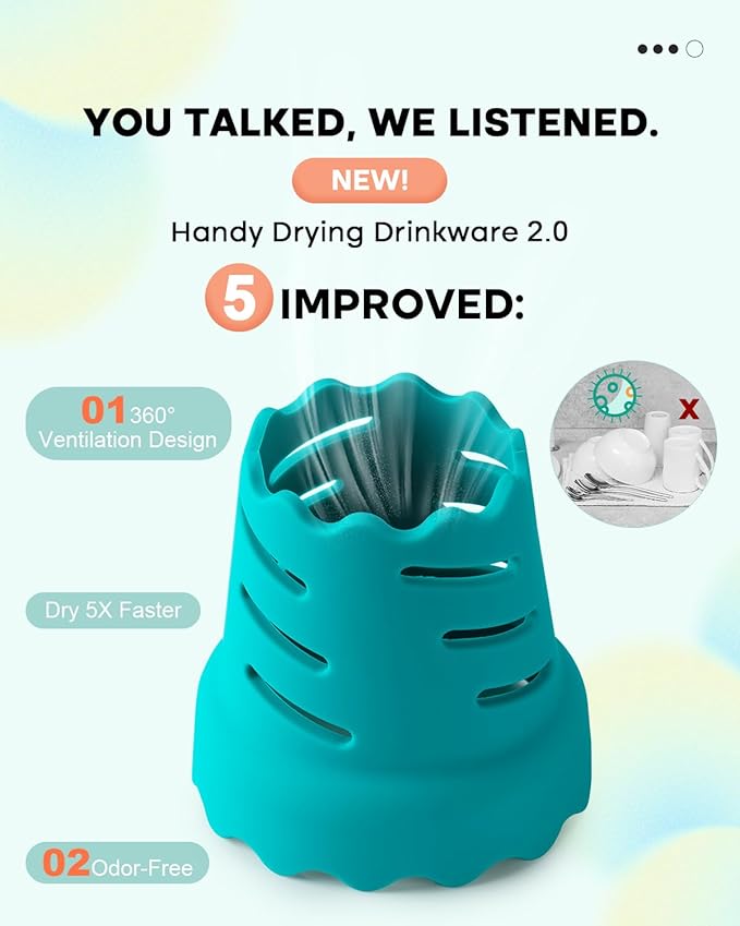 Water Bottle Drying Rack, Silicone Single Faster Bottle Dryer Rack, for Glass Cups, Mugs, Tumbles and More, Bottle Drying Holder Stand