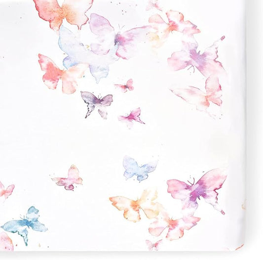 Crib Sheets - Crib Sheets Girl -Crib Sheets Boy - Jersey Sheets - Nursery Bedding - Toddler Bedding Sets for Girls - Toddler Bedding Sets for Boys - Baby Crib Sheets - OILO Studio Crib Sheet Butterfly