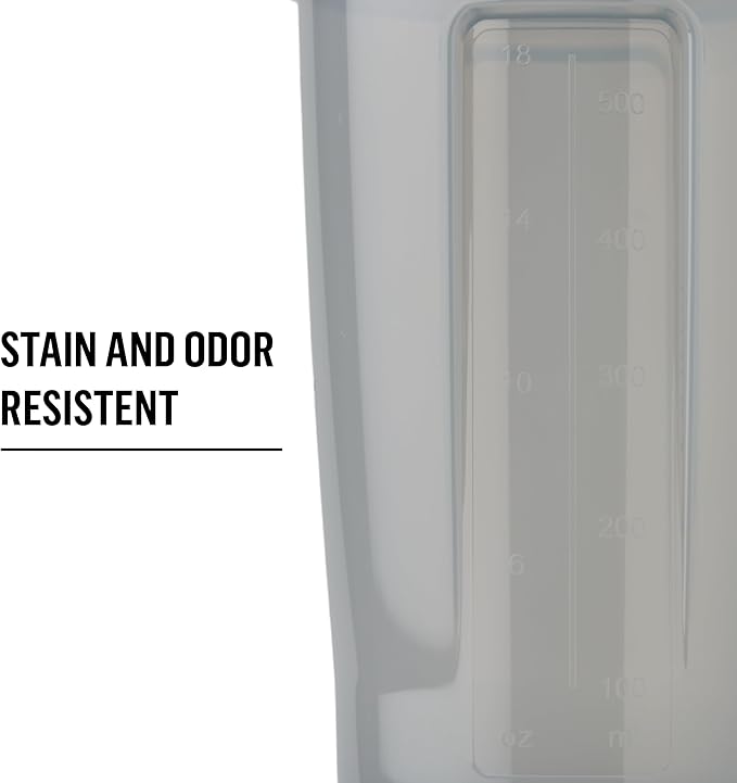 BlenderBottle Shaker Bottle Pro Series Perfect for Protein Shakes and Pre Workout, 24-Ounce, Full-Color Grey